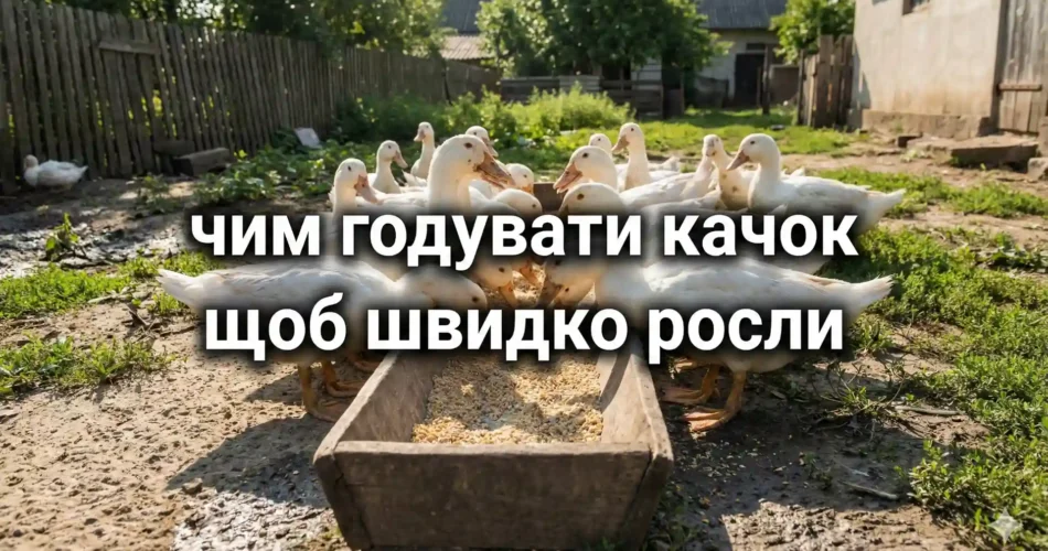 чим годувати качок щоб швидко росли