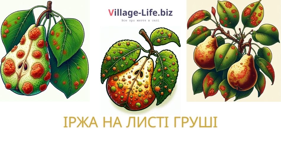 іржа на листі груші | village-life.biz