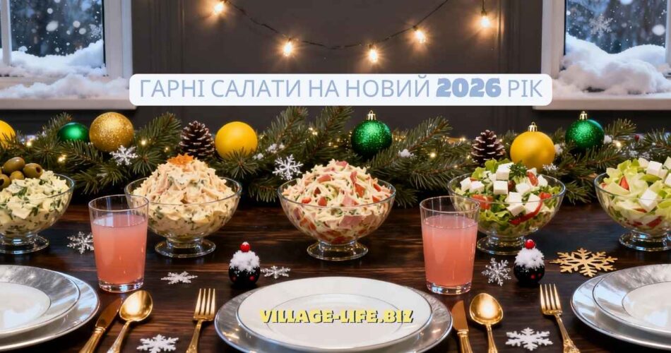 Гарні салати на новий 2026 рік