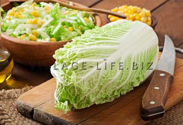 Салат із пекінською капустою та кукурудзою