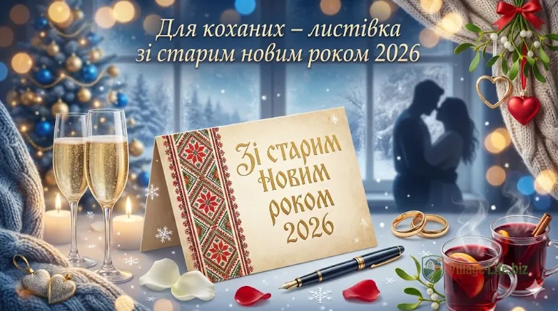 Для коханих – листівка зі старим новим роком