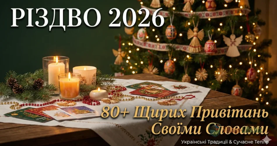 Привітання з Різдвом 2026 своїми словами