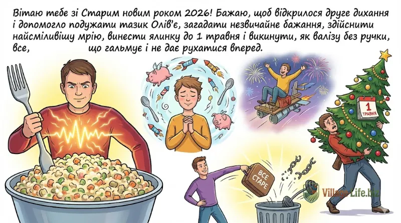 зі Старим новим роком - Побажання в прозі