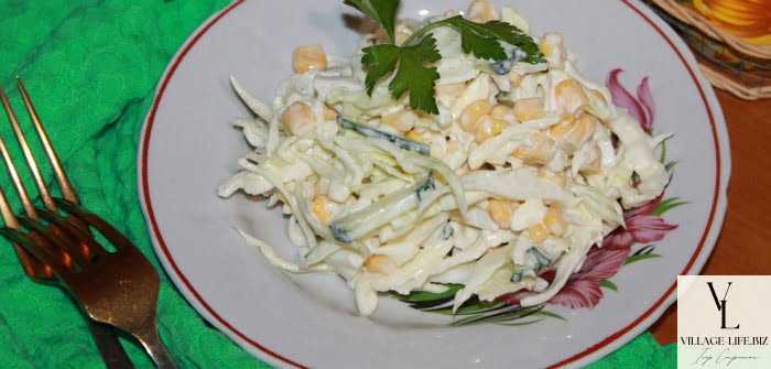Рецепт салату з капусти з майонезом