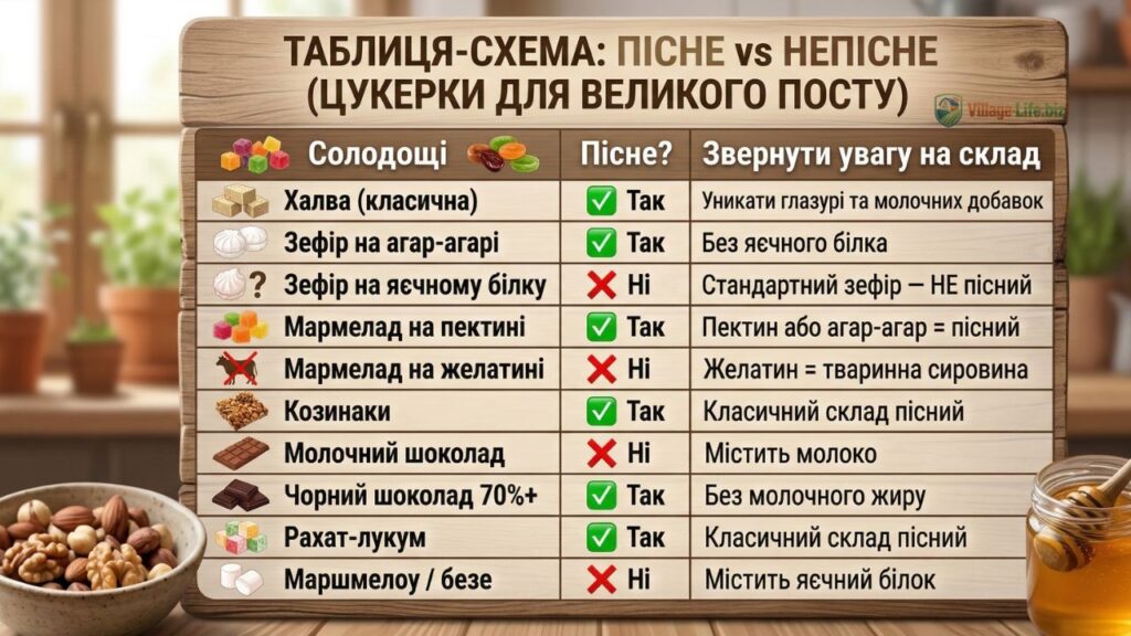 інфографіка — халва зефір мармелад пісне чи ні