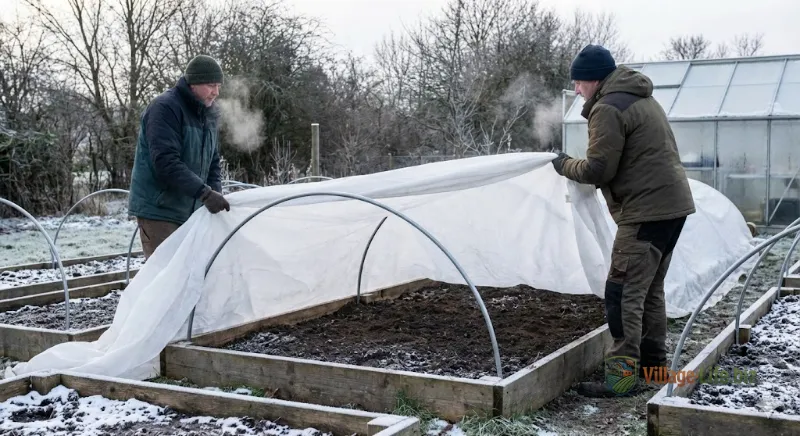 Накриття грядок агрилоном, садовим флісом