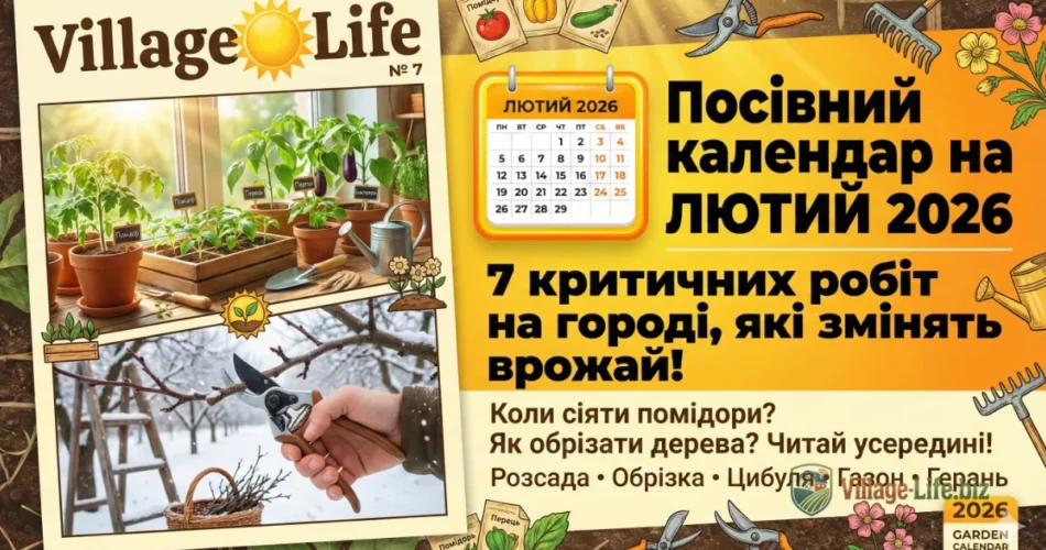 Посівний календар на лютий 2026