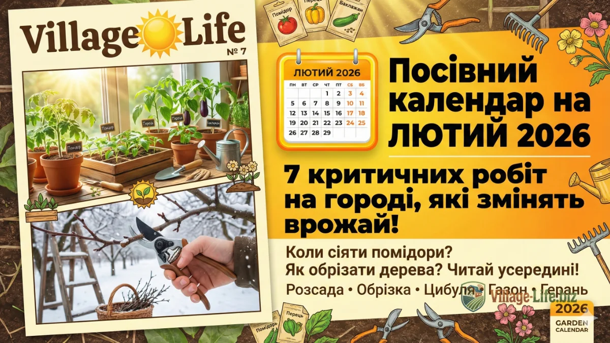 Посівний календар на лютий 2026