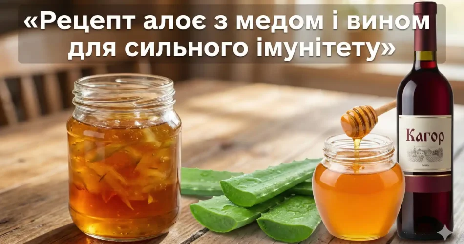 Рецепт алоє з медом і вином