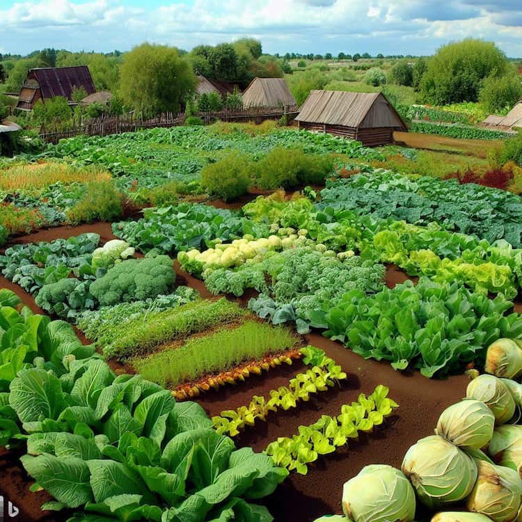 вирощування овочів та фруктів в селі