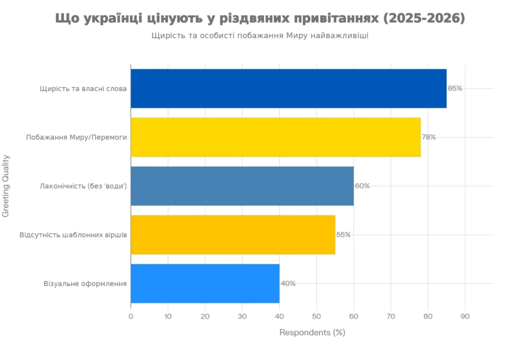 Що українці цінують у привітаннях під час війни (Опитування 2024-2025)