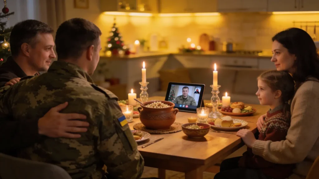 Святий Вечір — це час єднання. Навіть якщо рідні далеко, теплі слова здатні скоротити будь-яку відстань.