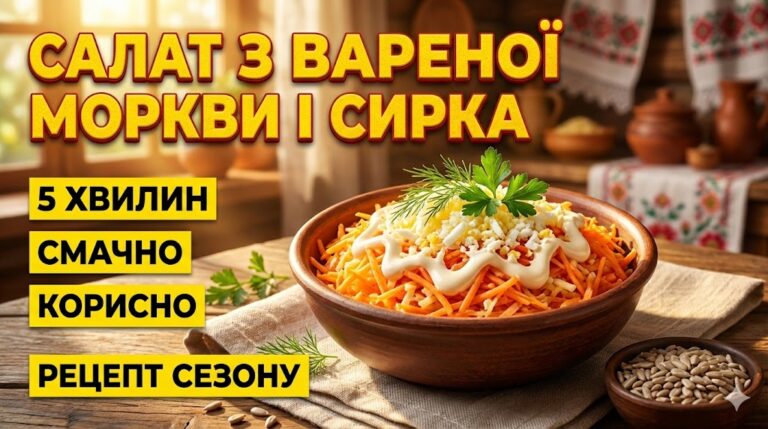 Салат з вареної моркви і сирка: ситний рецепт на кожен день і свято