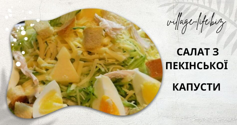 салат з пекінської капусти та курки