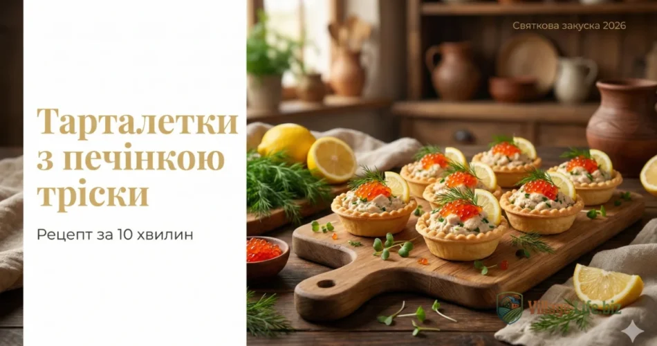 тарталетки з печінкою тріски