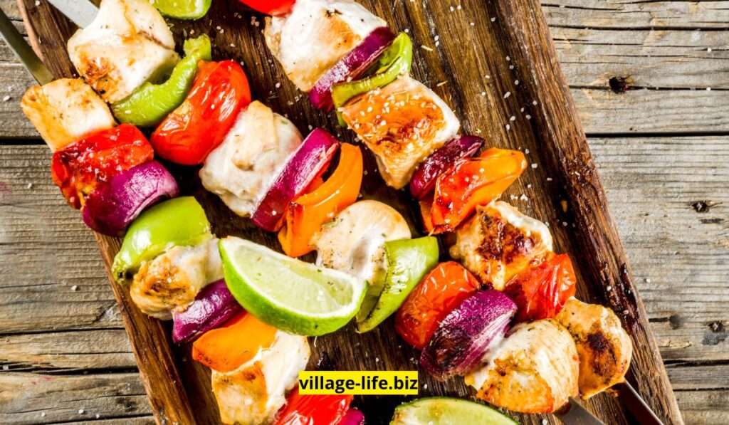 Курячі шашлики з овочами
