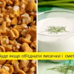 Лисички в сметані