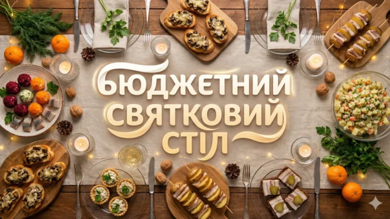 Бюджетний святковий стіл 2026: я зібрала 15 рецептів з простих продуктів, які виглядають дорого (і 5 лайфхаків економії до 2000 грн)