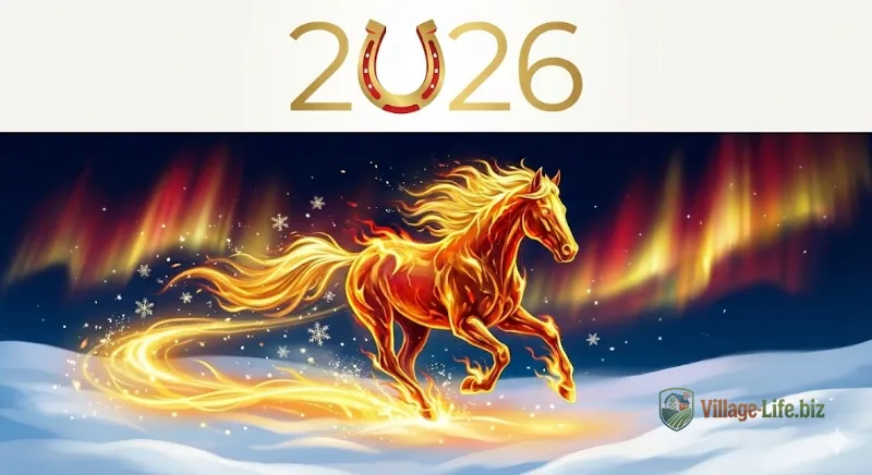 Символ 2026 року вогняний кінь арт