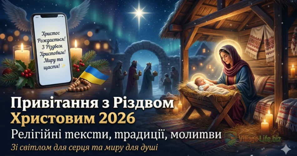 Привітання з Різдвом Христовим 2026