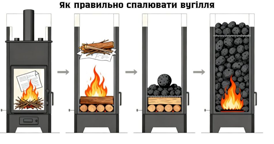 Як правильно спалювати вугілля