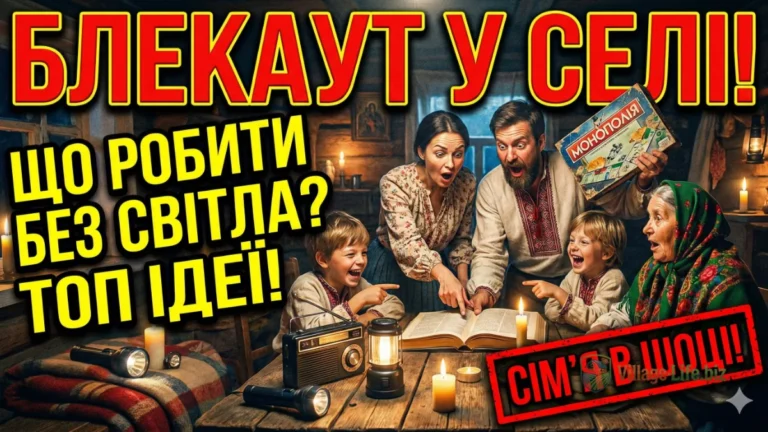 Що робити в селі, коли зникло світло: перевірені ідеї для сімейного вечора та єднання