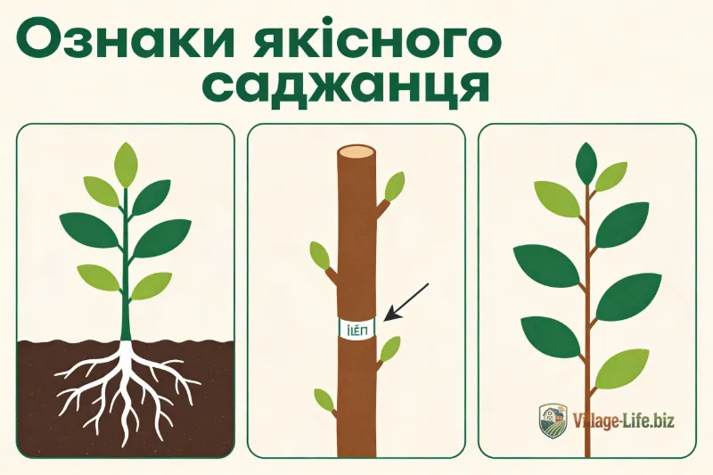 Ключові критерії перевірки якості саджанців