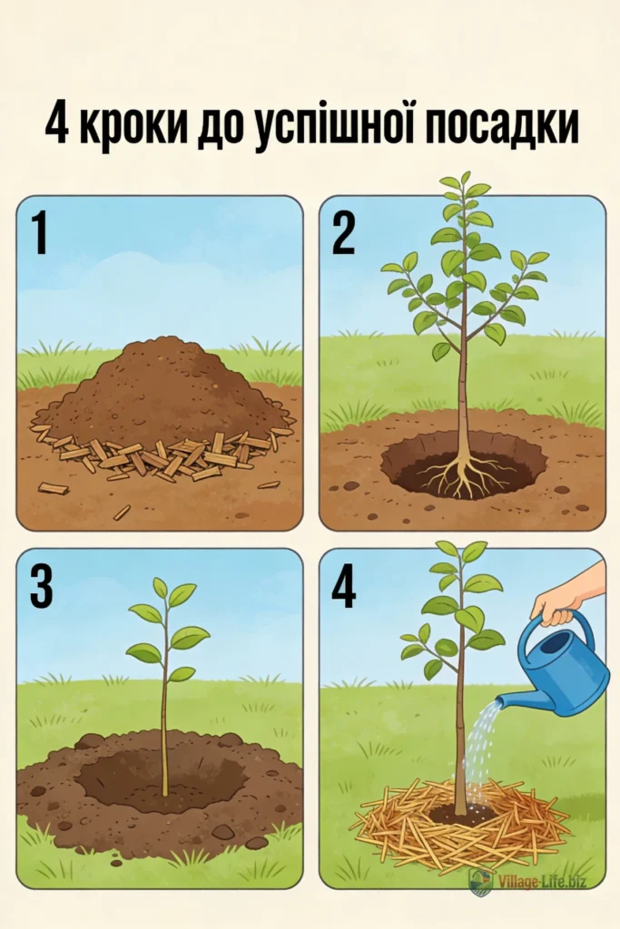 Покрокова інструкція: як правильно посадити саджанець плодового дерева