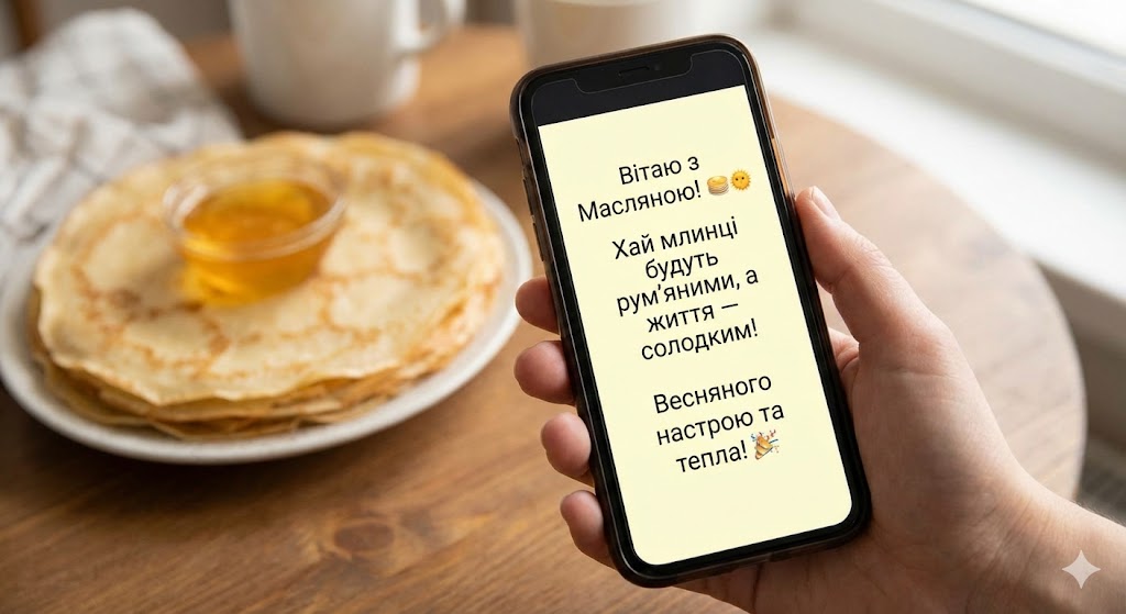 Привітання з Масляною для смартфона