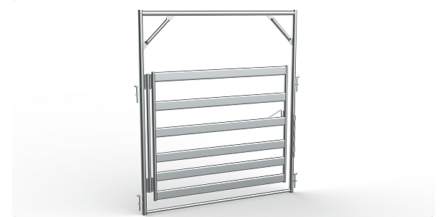 4 Rivers Ranch galvanized steel cattle corral system built for one-person operation