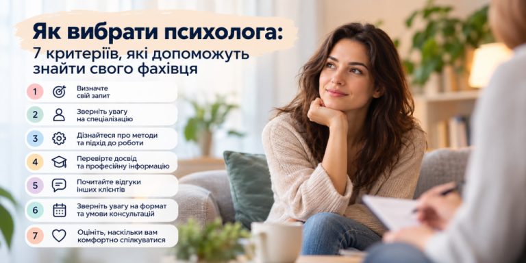 Як вибрати психолога: 7 критеріїв, які допоможуть знайти свого фахівця